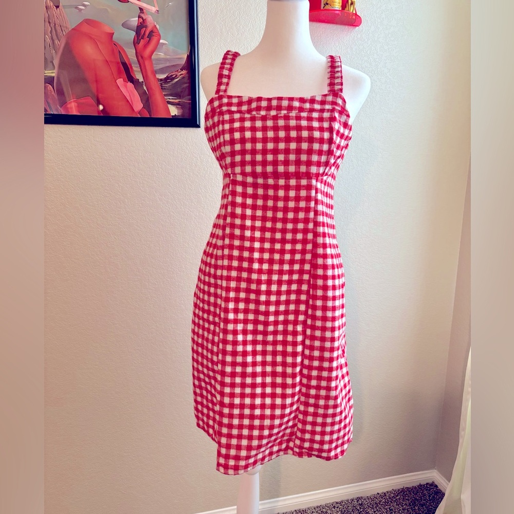 NWT Red Gingham Trad Dress